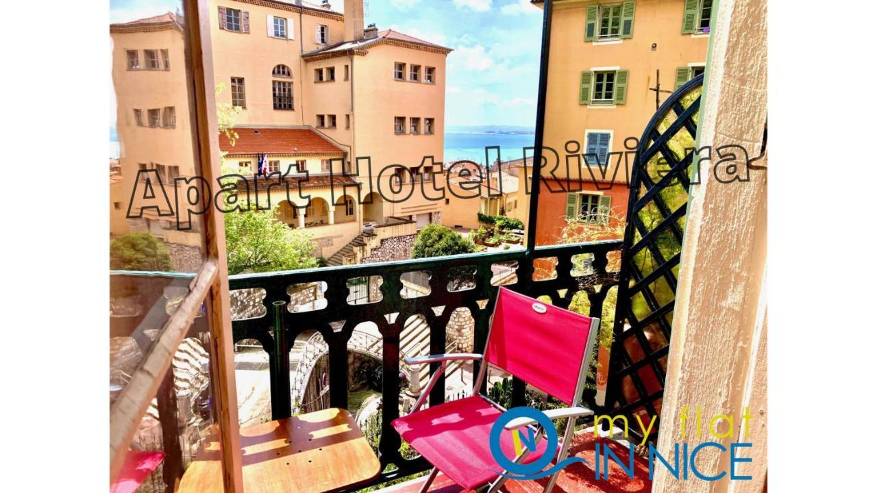 Aparthotel Riviera - Balcon Honore 1 - Old Town - 5 Mn Promenade Des Anglais Et Plage - Charme Absolu - Appartement 2 Pieces Avec Balcon Ac - Vue Mer Et Ville ニース エクステリア 写真